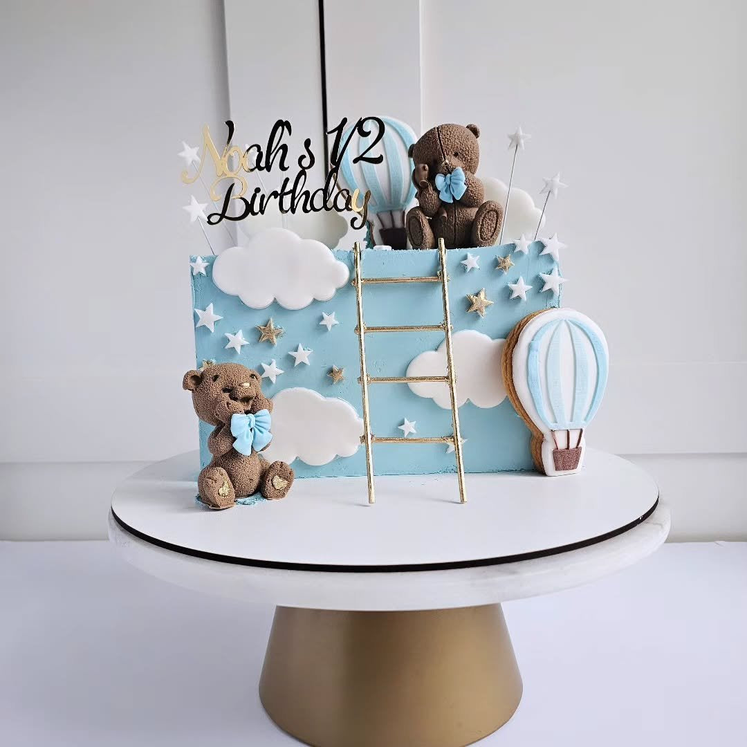 Half-way to one teddy cake