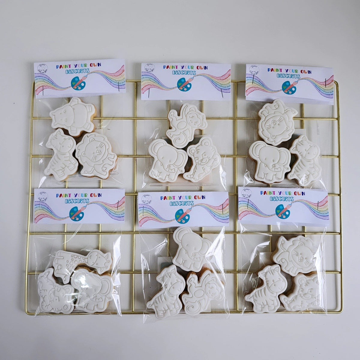 Safari party favours, wrapped