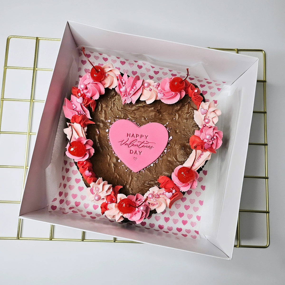Valentine's brownie heart