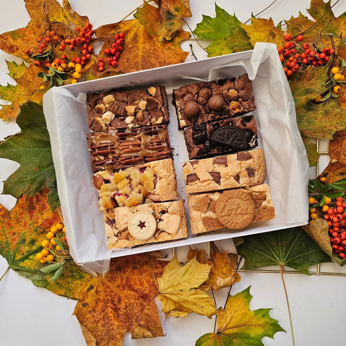 Autumn brownies and blondies